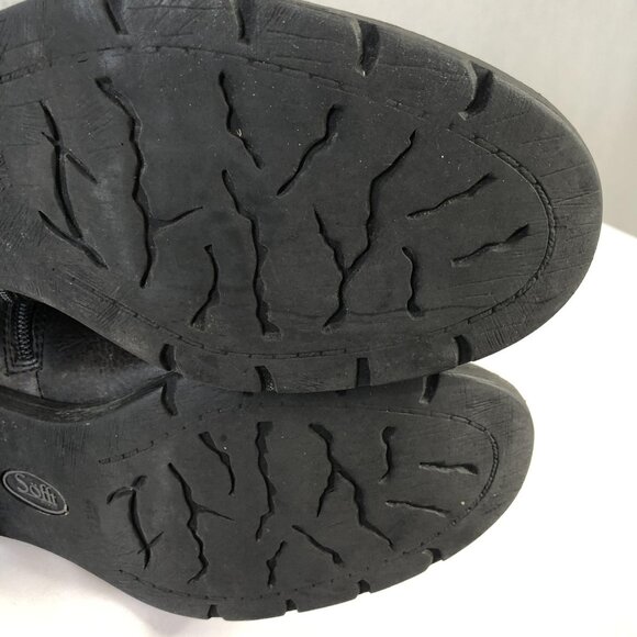 Sofft Boots Womens Size 7.5 Brown Knee High Leather Back Lace Zip Riding Tall - Picture 11 of 16